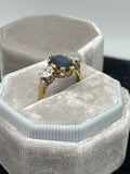 Vintage 18ct Gold Sapphire and Diamond 3 Stone Ring