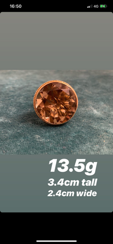 9ct gold smokey quartz fob