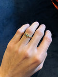 Art Nouveau 18ct Gold Two stone Diamond Ring