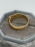 18ct Yellow Gold Diamond Buckle Ring