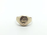 Reserved! Heart in Hand gold Signet Ring - Ishy Antiques