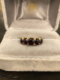 14ct Gold Garnet Five Stone Ring