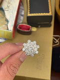 Platinum Diamond Cluster Ring 6.30cts