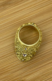 Mughal Gold and Diamond Set Archers Ring