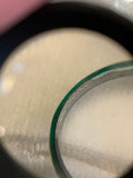 Green Enamel Silver Band