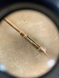 Art Deco Onyx and Diamond Sword Jabot Pin