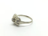 French Art Deco Diamond Ring 18ct Gold - Ishy Antiques