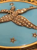 Victorian 18ct Gold Diamond Bird Locket Brooch