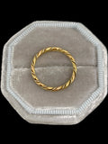 18ct Yellow and White Gold Twist Band Size L
