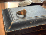 18ct Gold Antique Navette Signet Ring