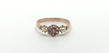 Victorian French 18ct Ruby and Rose Cut Diamond Ring - Ishy Antiques