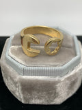 Reserved Vintage 9ct Gold Spanner Wrench Ring
