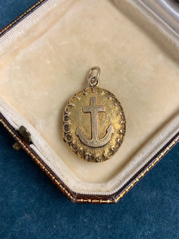 Victorian Gold Anchor Locket