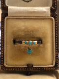 Victorian Turquoise Heart Dangle Ring
