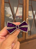 Art Deco Interchangeable Bow Brooch