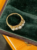 Reserved Victorian Pearl and Diamond Half Hoop CS