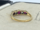 Edwardian 18ct Gold Ruby and Diamond Ring