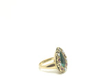 Early 18th Century Emerald, Ruby, Pearl and Diamond Solid Gold Ring - Ishy Antiques