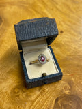 20th century 18ct gold Ruby and Diamond Cluster Ring