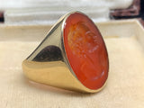 Victorian Carnelian Intaglio Ring
