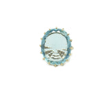 Reserved Large Aquamarine Cocktail Ring - Ishy Antiques