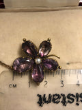 Victorian Amethyst Gold Pansy Brooch