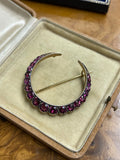 Victorian Tourmaline Crescent Brooch