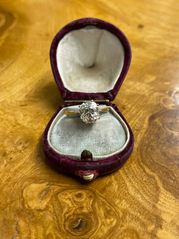 Private Sale D 2.34ct old cut diamond solitaire
