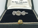 1930's Platinum Old Cut Diamond Three Stone Ring - Ishy Antiques