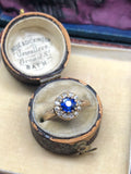 Edwardian Sapphire and old cut diamond ring