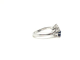 18ct Gold Sapphire and Diamond cluster ring - Ishy Antiques