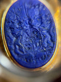 Reserved 14ct 20th Century Modernist Lapis Lazuli Intaglio Ring