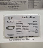 12.70ct Brilliant Cut Diamond Line Bracelet