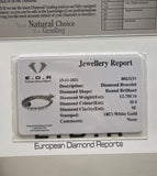 12.70ct Brilliant Cut Diamond Line Bracelet