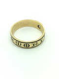 In Memoriam Victorian 18ct Gold Enamel And Diamond Mourning Ring - Ishy Antiques