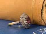 Reserved! 18ct and Platinum Pink Spinel and Diamond Ring