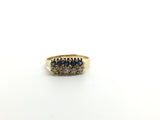 18ct Gold Edwardian Diamond and Sapphire Ring - Ishy Antiques