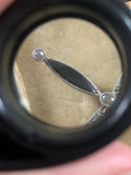 Art Deco Onyx and Diamond Sword Jabot Pin