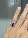 Reserved Platinum Sapphire and Diamond Dress Ring