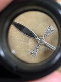 Art Deco Onyx and Diamond Sword Jabot Pin
