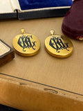 A pair of Victorian 15ct Gold Mourning Lockets