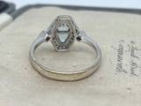 Aquamarine and Dimond Ring