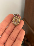 Victorian Crowned Portrait Brooch