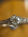 1.07ct Old Cut Solitaire Diamond Ring
