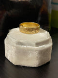 Reserved Edwardian Floral Engraved 18ct Gold Band