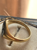 On hold 18ct Gold Lion Rampant Intaglio Ring