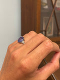 Art Deco Ceylon Sapphire and Diamond Ring