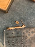 Platinum and Gold Diamond Buckle Earrings