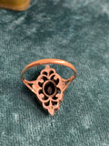 Late Victorian Sapphire and Diamond Panel Ring