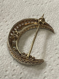 Private Sale Antique Diamond Crescent Brooch